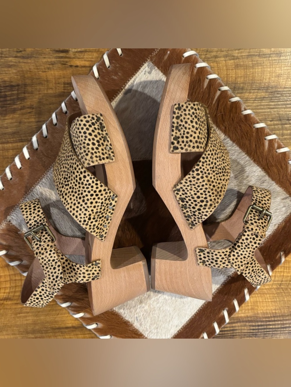 Madewell Genuinely Calf Print Clog Sandals